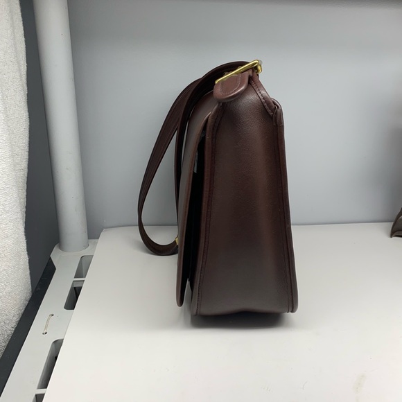 Vintage Coach Stewardess Crossbody Bag Mahogany Colour - Picture 2 of 11